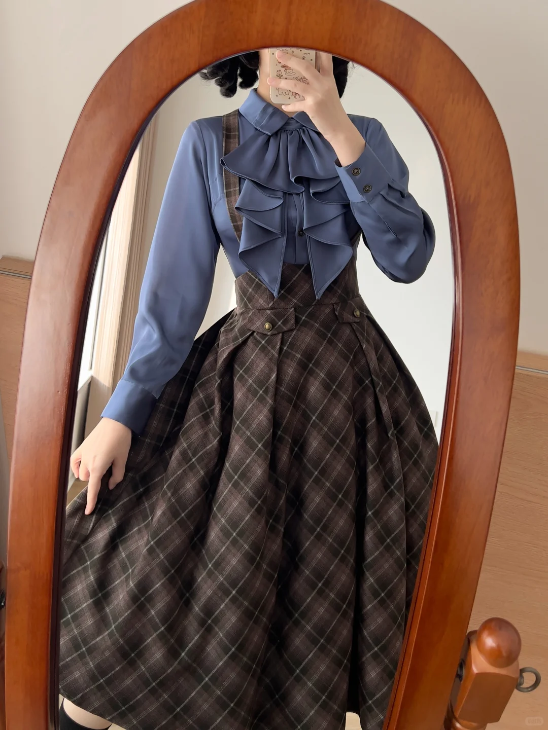 格纹裙是秋冬的解药