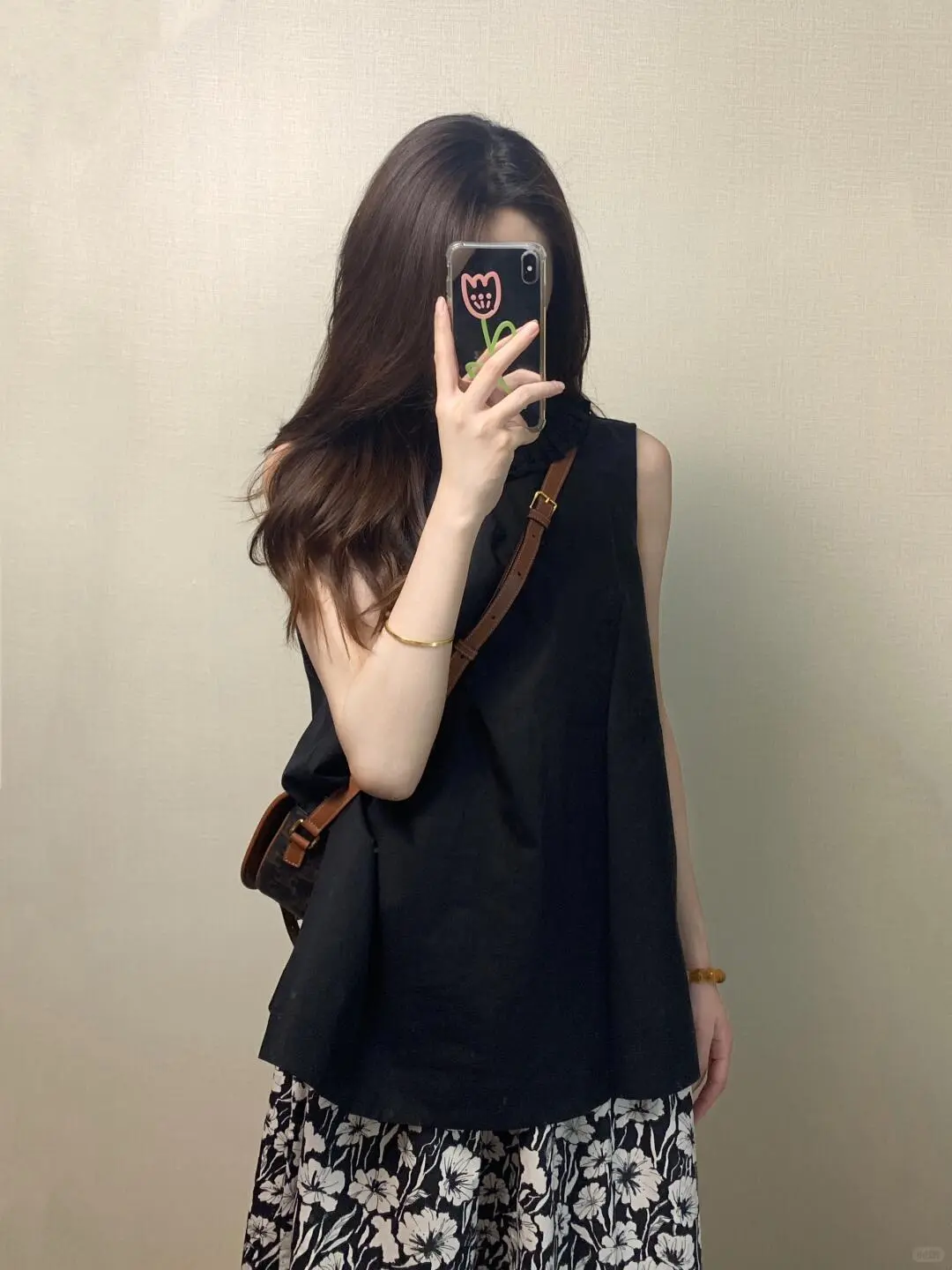 🔥大码韩系套装！黑色碎花太显瘦了