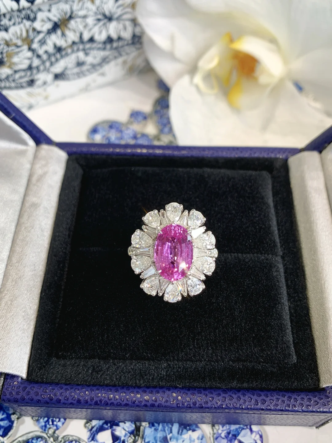 娇艳动人💗 低调奢华 3.5克拉多 无烧粉蓝宝