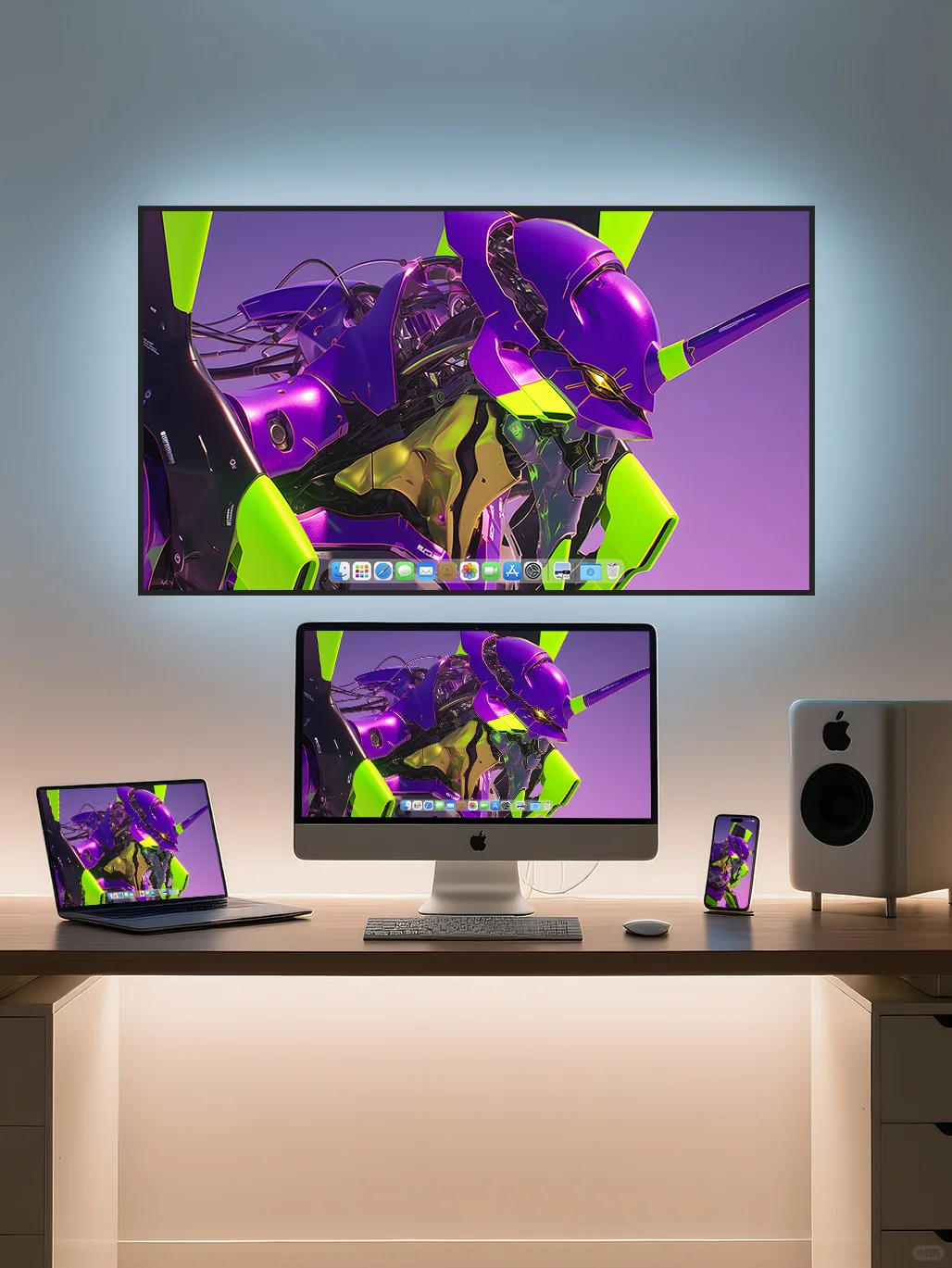 紫金EVA壁纸丨新世纪福音战士机甲壁纸