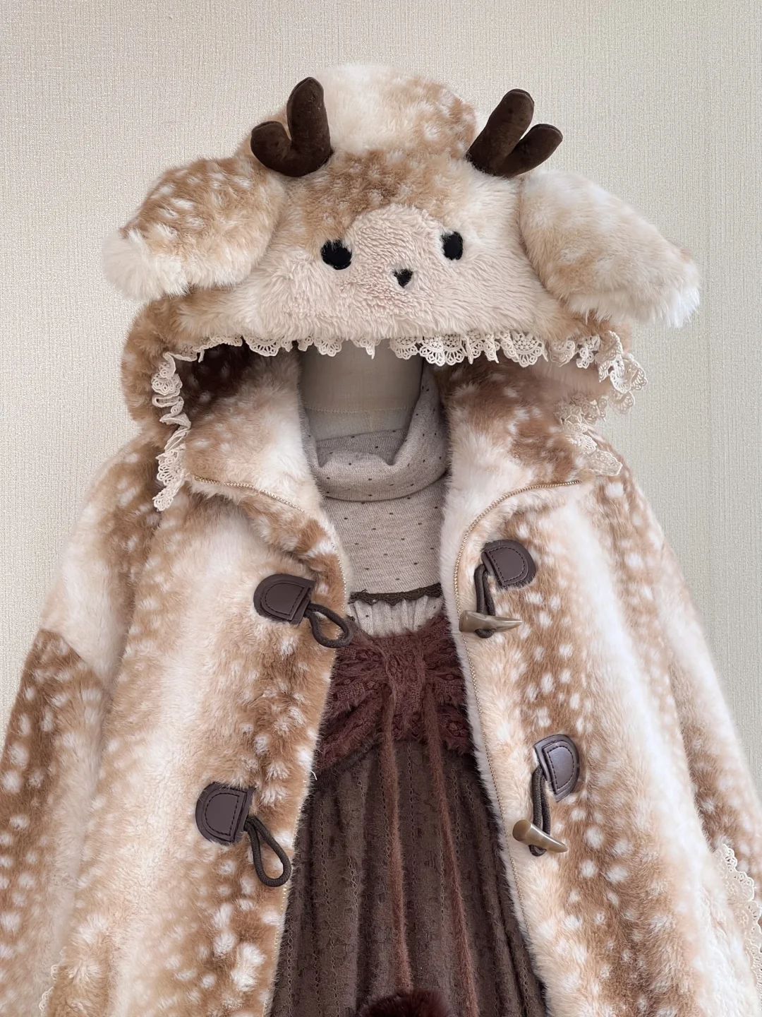如此美萌的毛茸茸小鹿外套🦌我笑纳了！