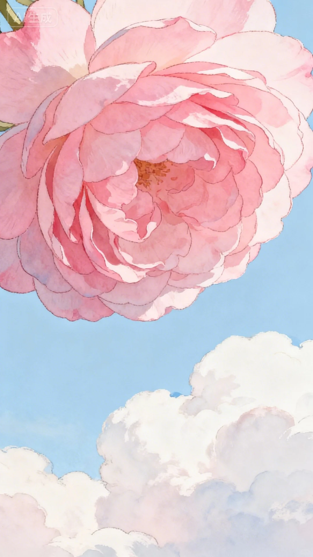 原创壁纸、粉嫩娇艳的牡丹花，