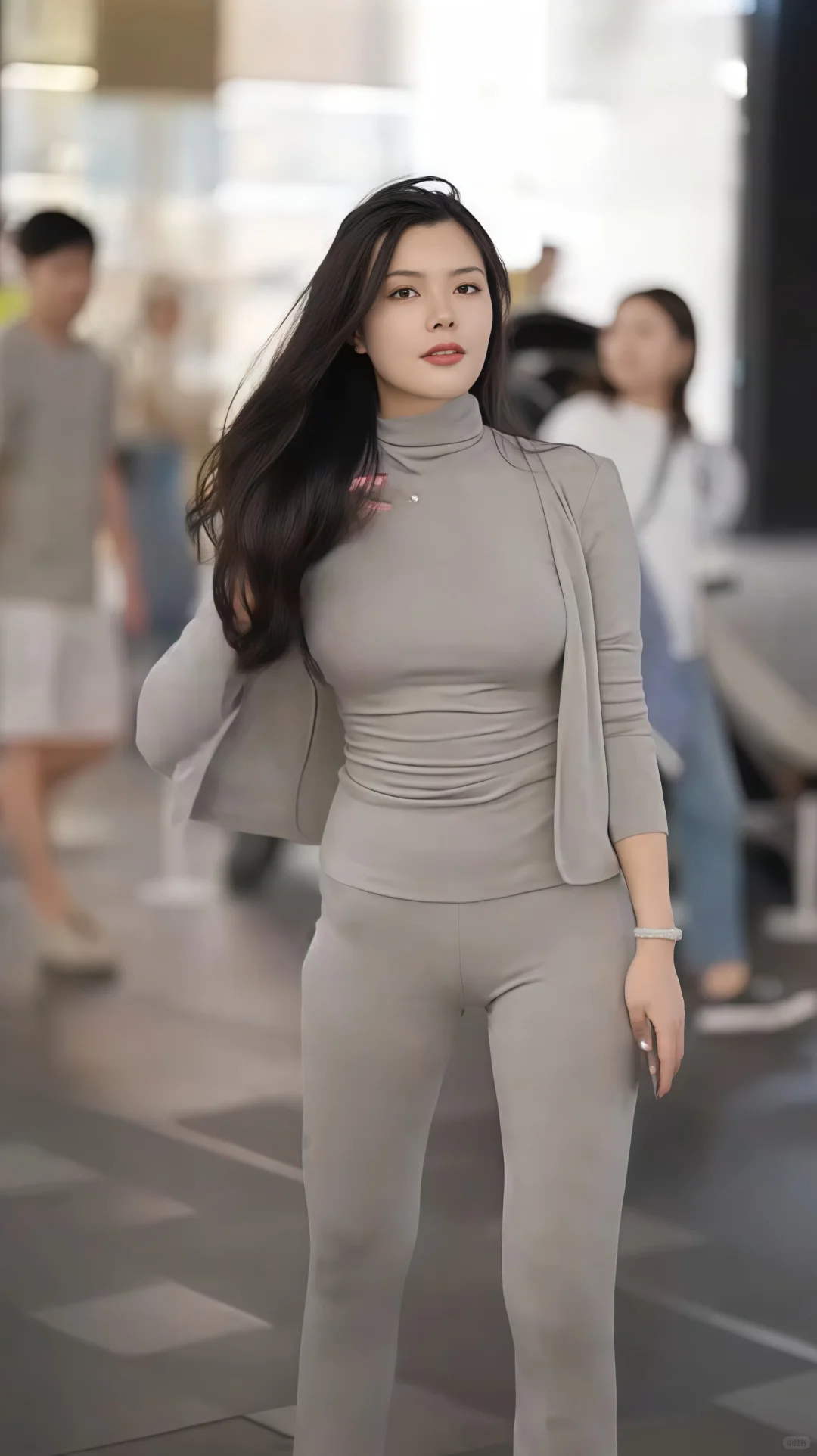 街拍美女 | 一身紧致衣服的美女