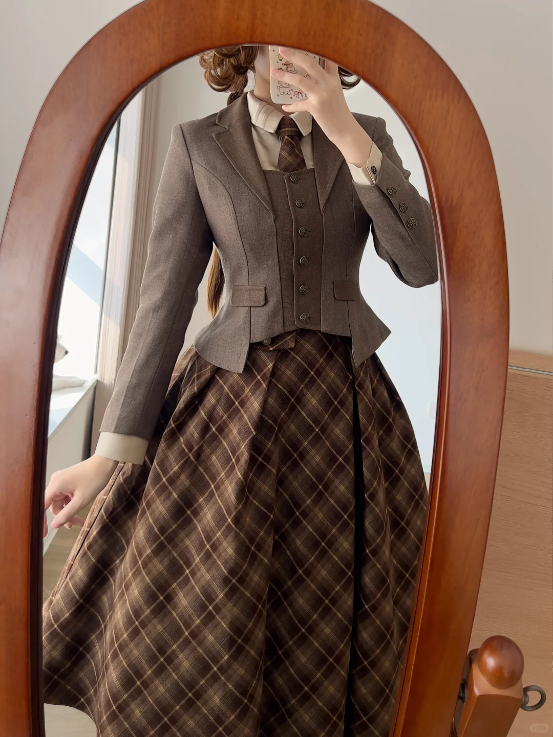 格纹裙是秋冬的解药