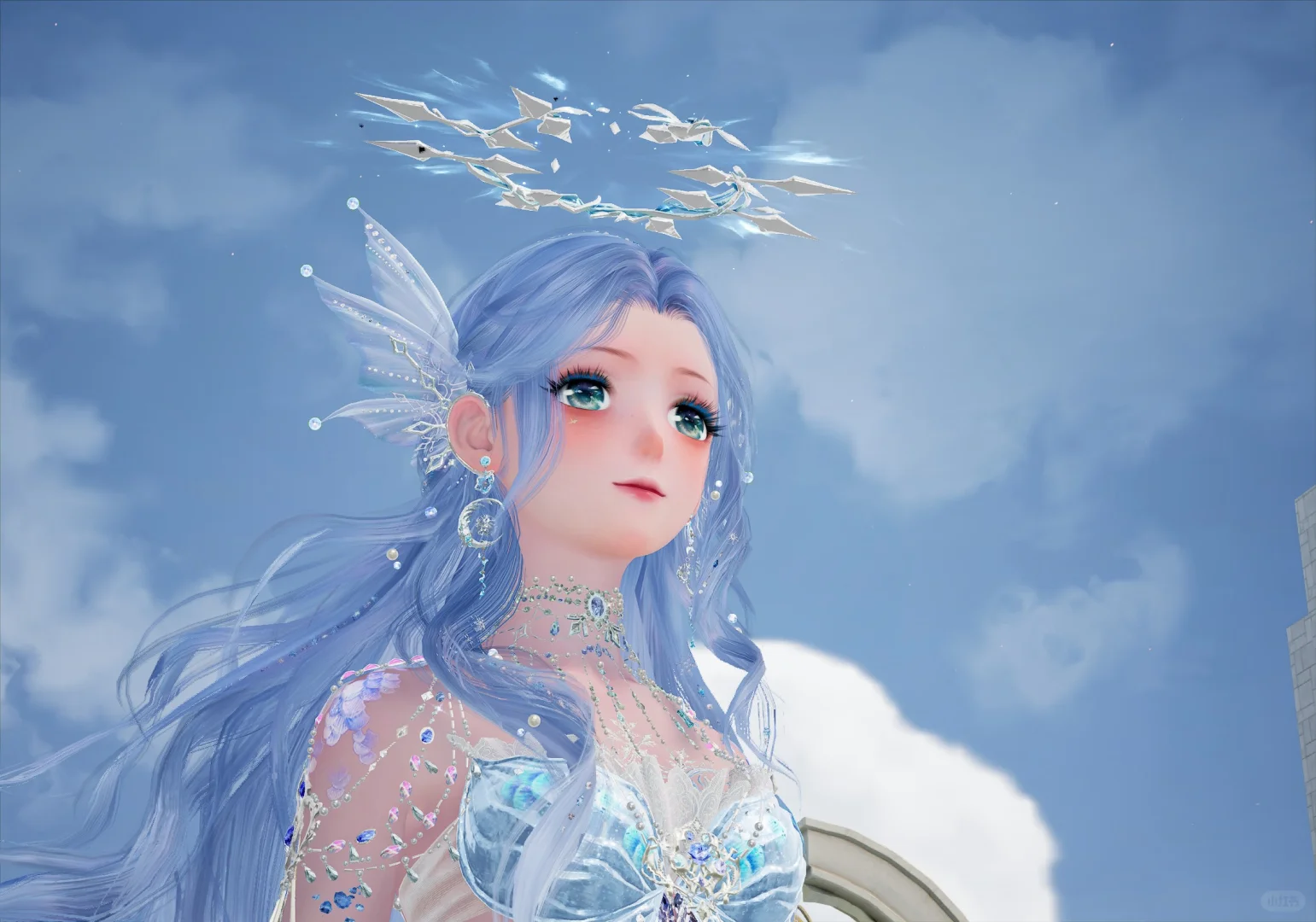 无限暖暖横屏平板蓝色系壁纸