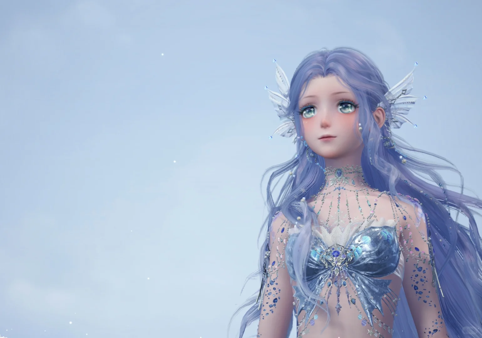 无限暖暖横屏平板蓝色系壁纸