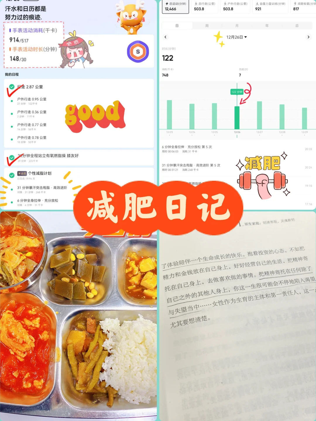 🌟减肥日记 | 26号消耗热量914千卡✅