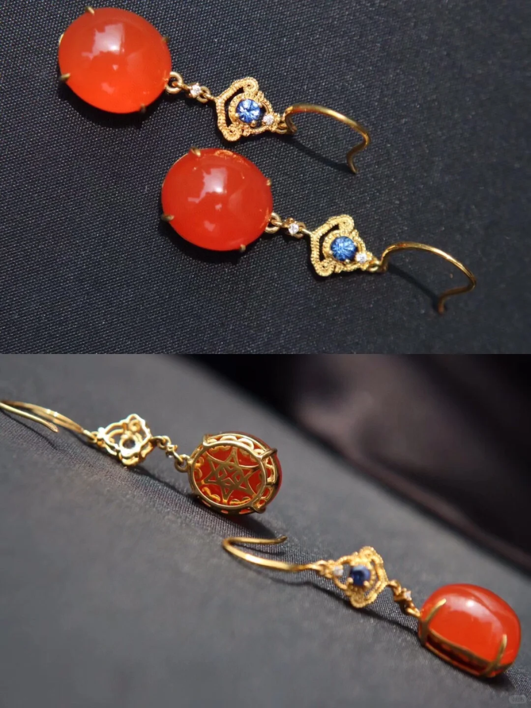 娇俏甜美的樱桃红耳坠🧚回头率也太高了❗