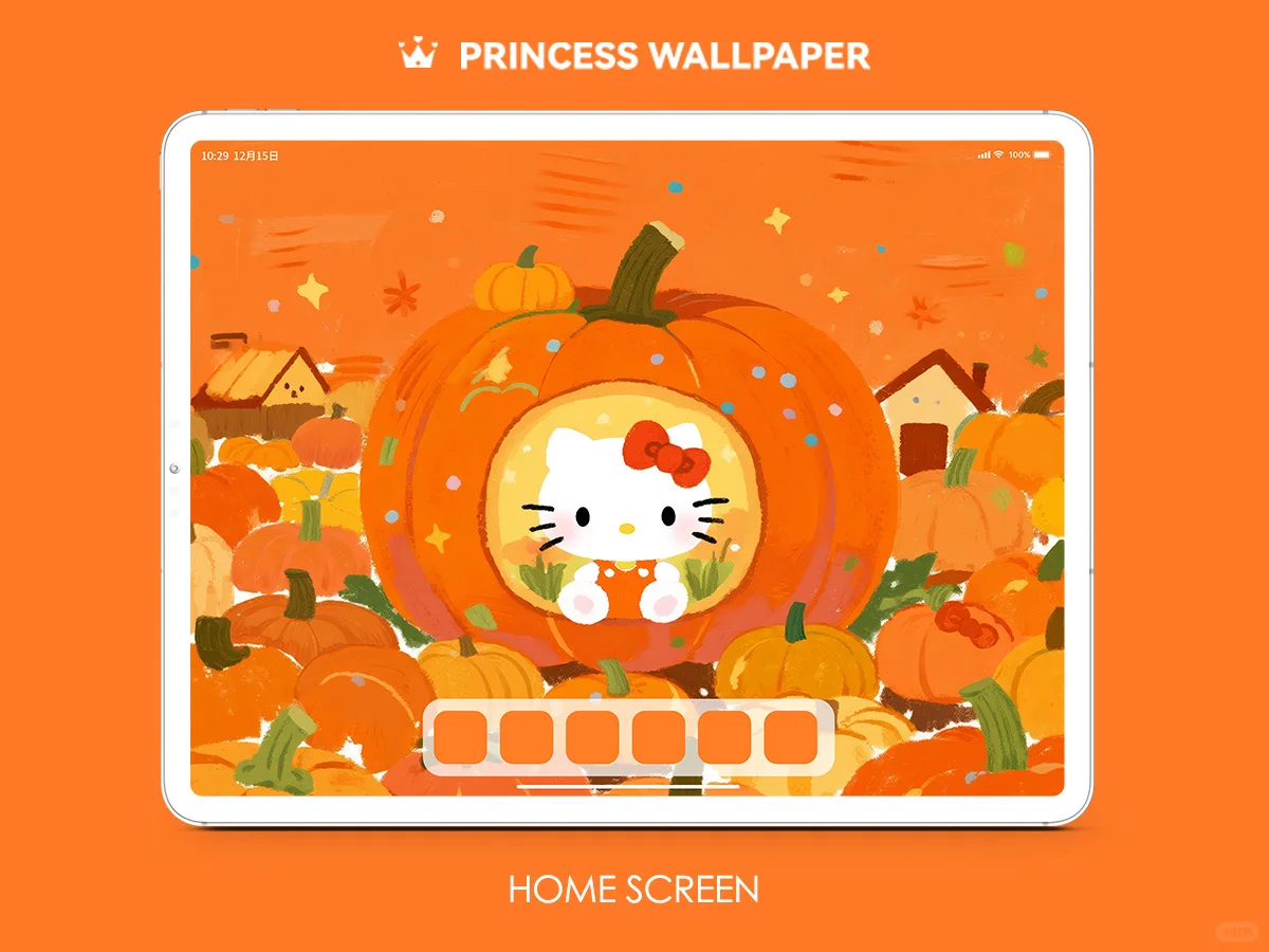1030#🧡HelloKitty满屏南瓜🎃平板高清壁纸