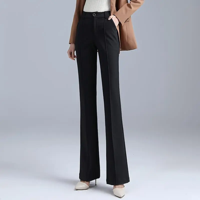 微喇叭裤女2025春秋新款高腰显瘦修身🍃