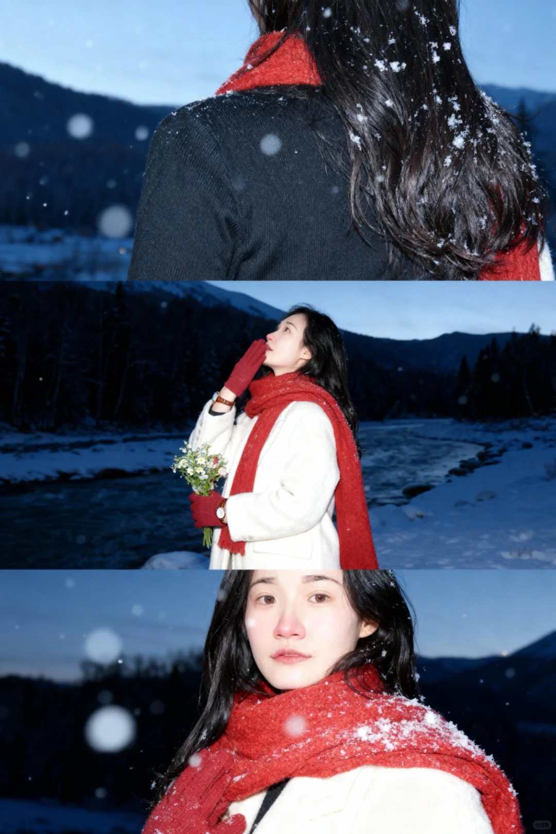 AI | 她在雪地里的样子真的绝了！