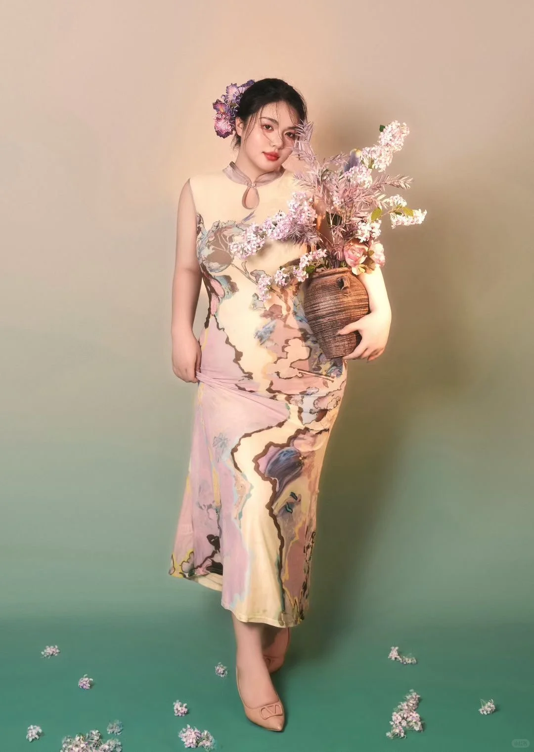 微胖是特点，不是缺点！新中式旗袍自信宣言‼️