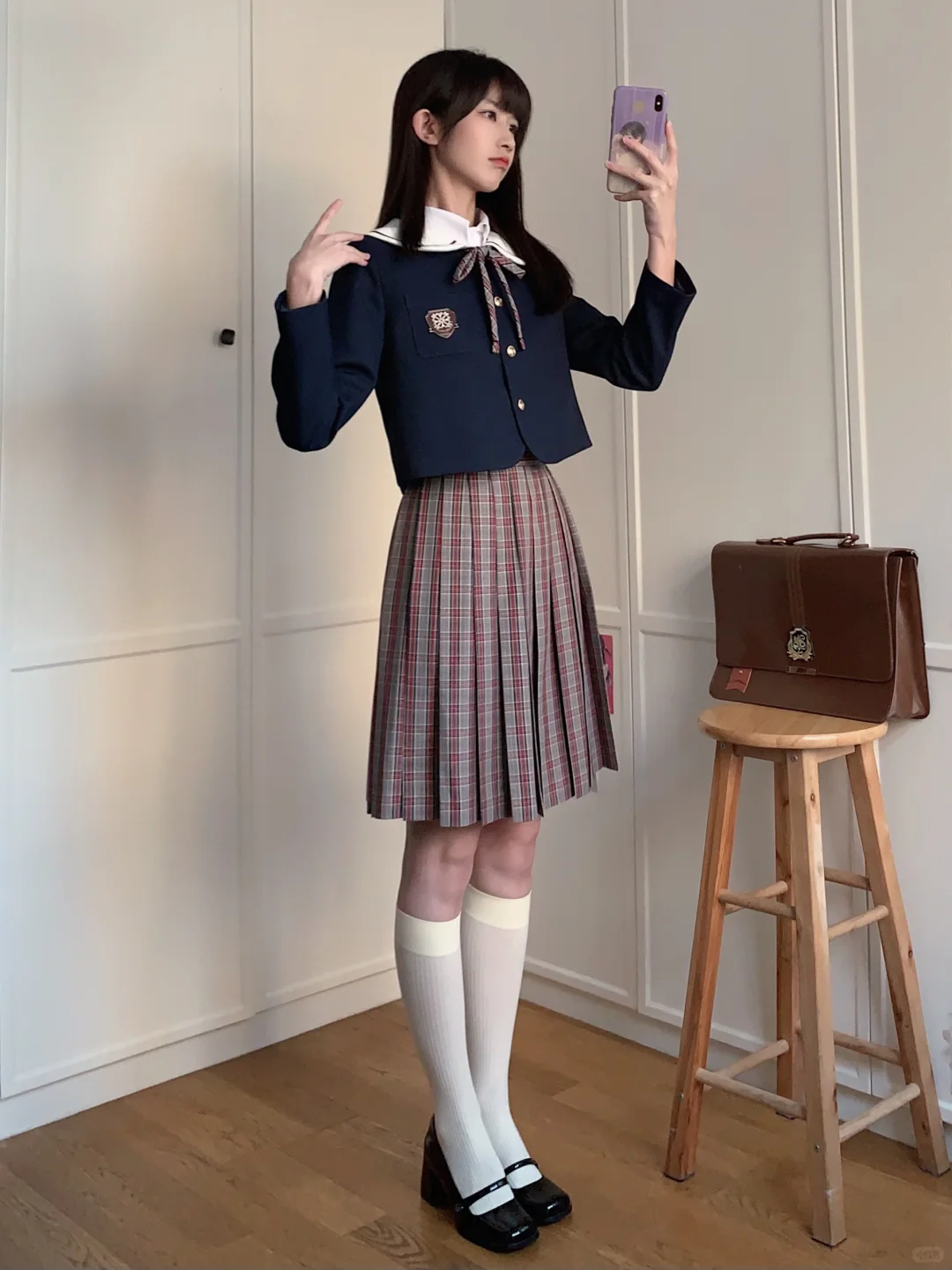 jk穿搭｜170的三种裙长对比！