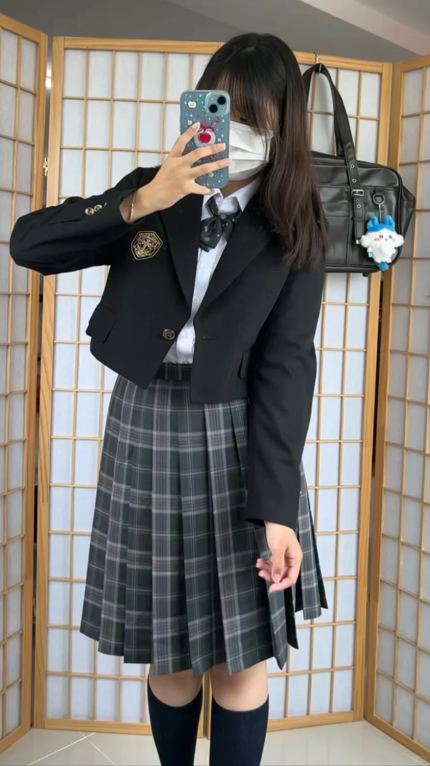 55cm 中长裙校供感穿搭