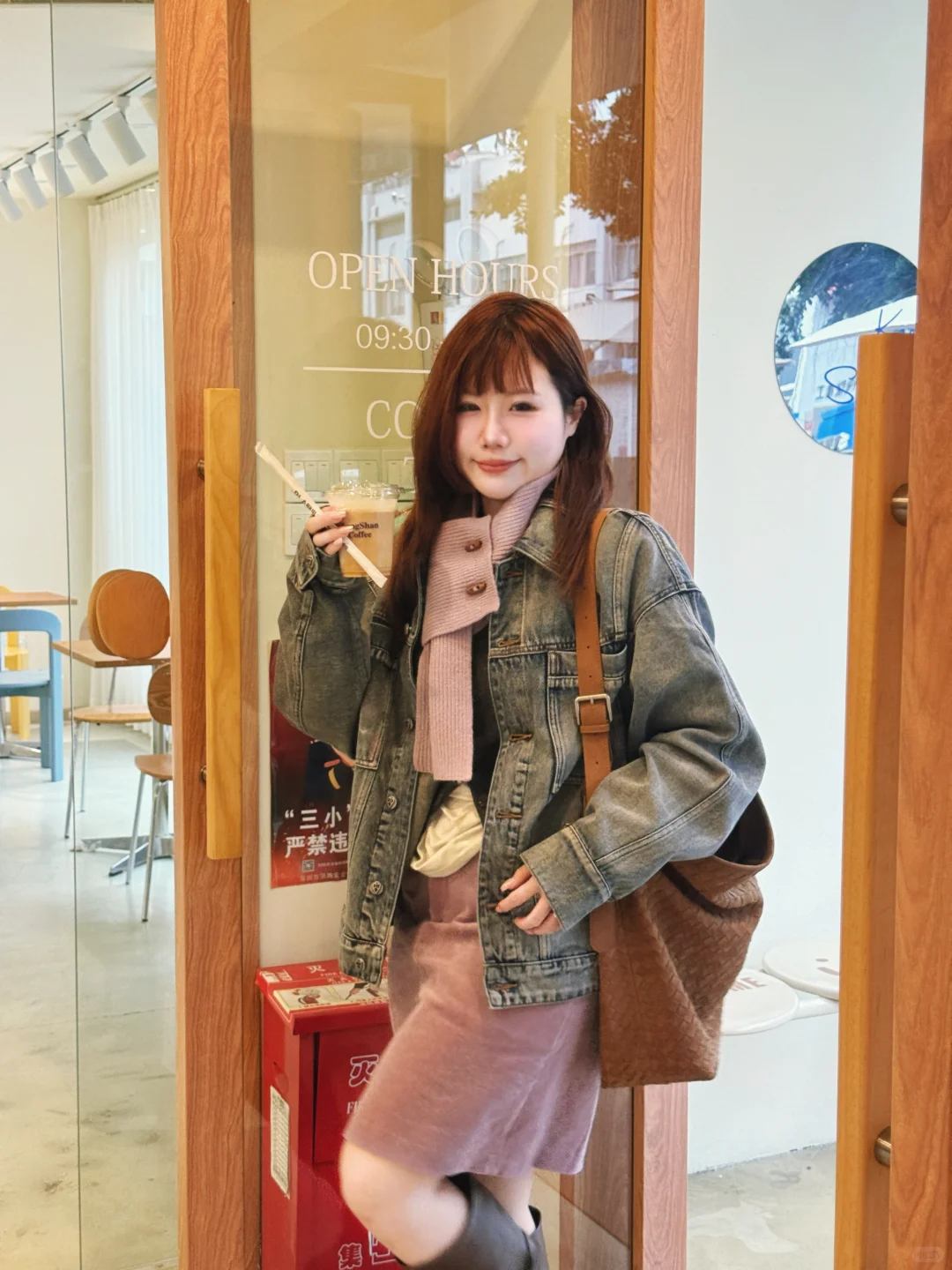 125斤🍎微胖｜当一天韩女💜咖啡店拍照