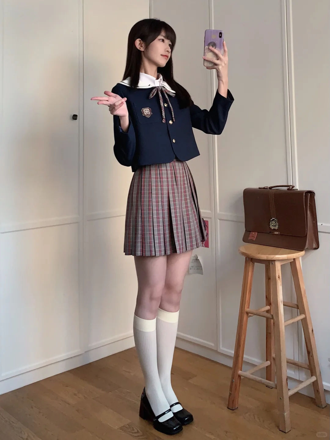 jk穿搭｜170的三种裙长对比！