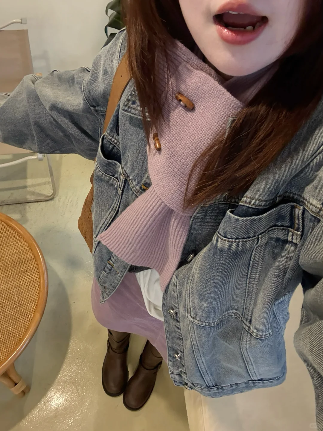 125斤🍎微胖｜当一天韩女💜咖啡店拍照