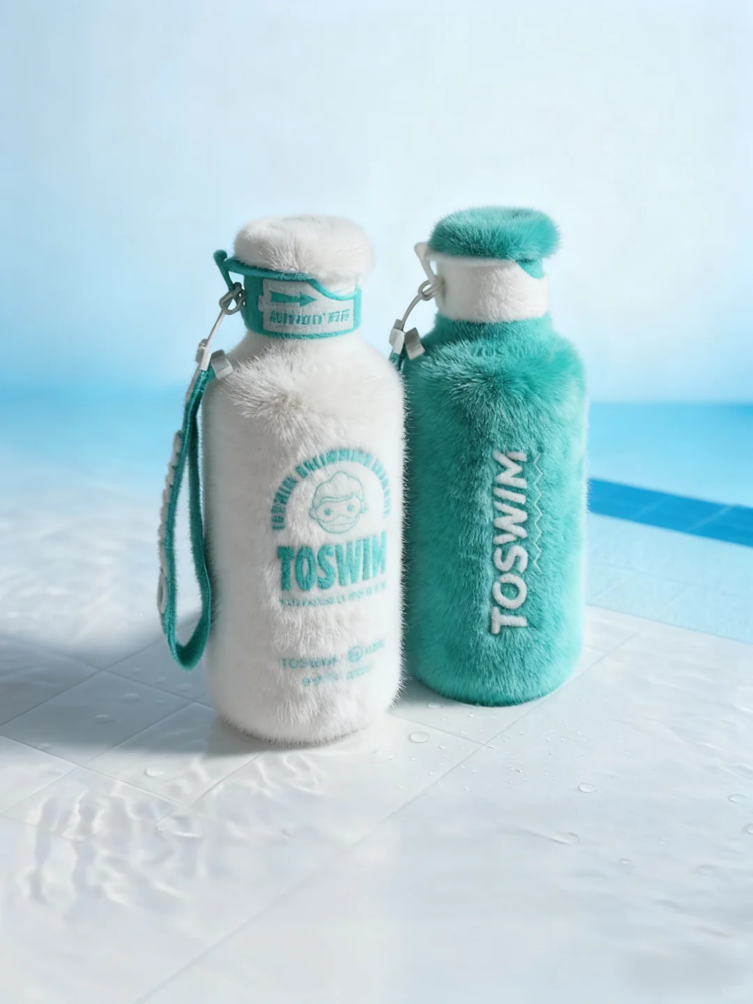 冬天游泳当然要戴毛绒泳帽！