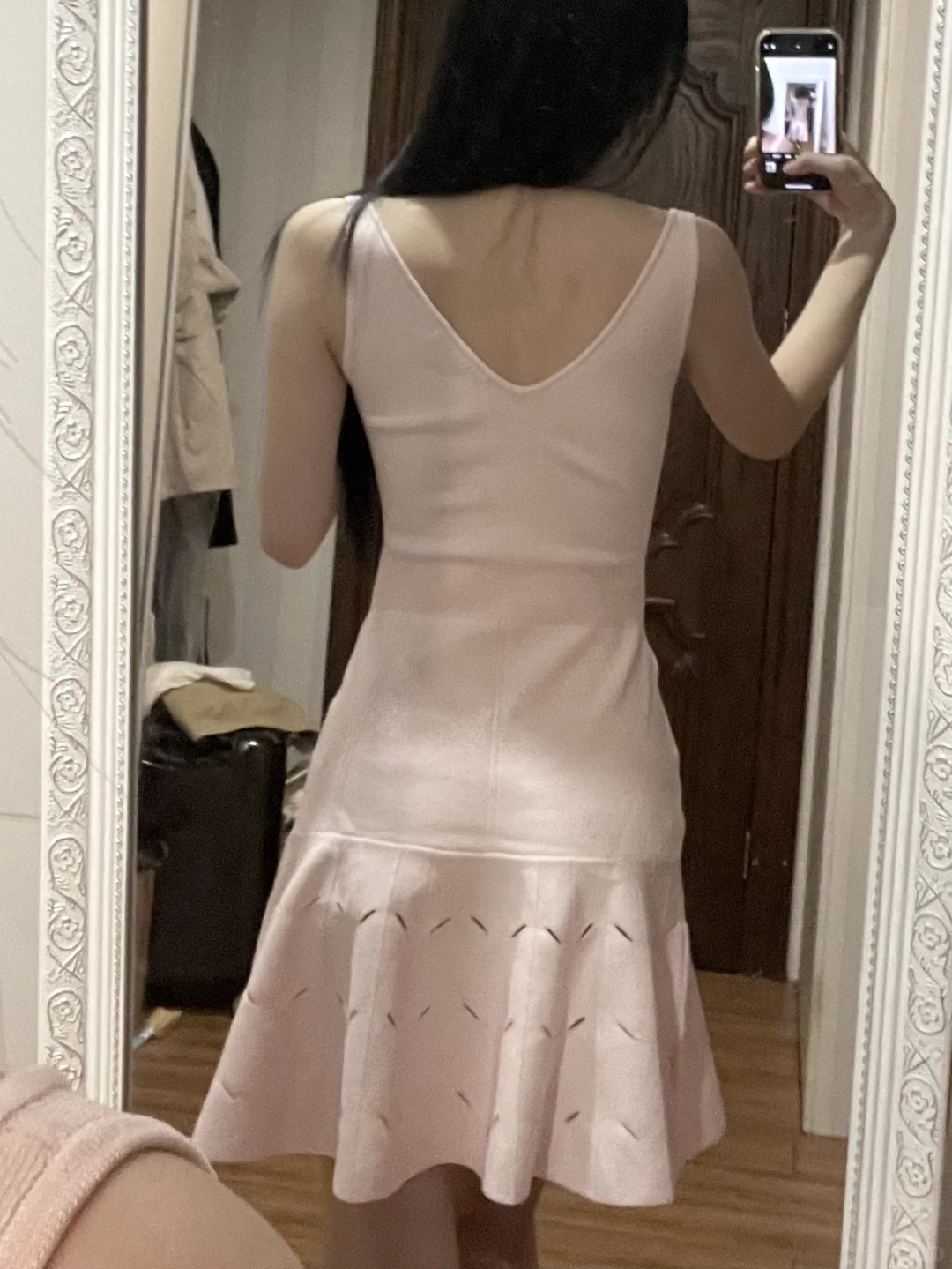 爱的致意这条粉针织给我美醉了