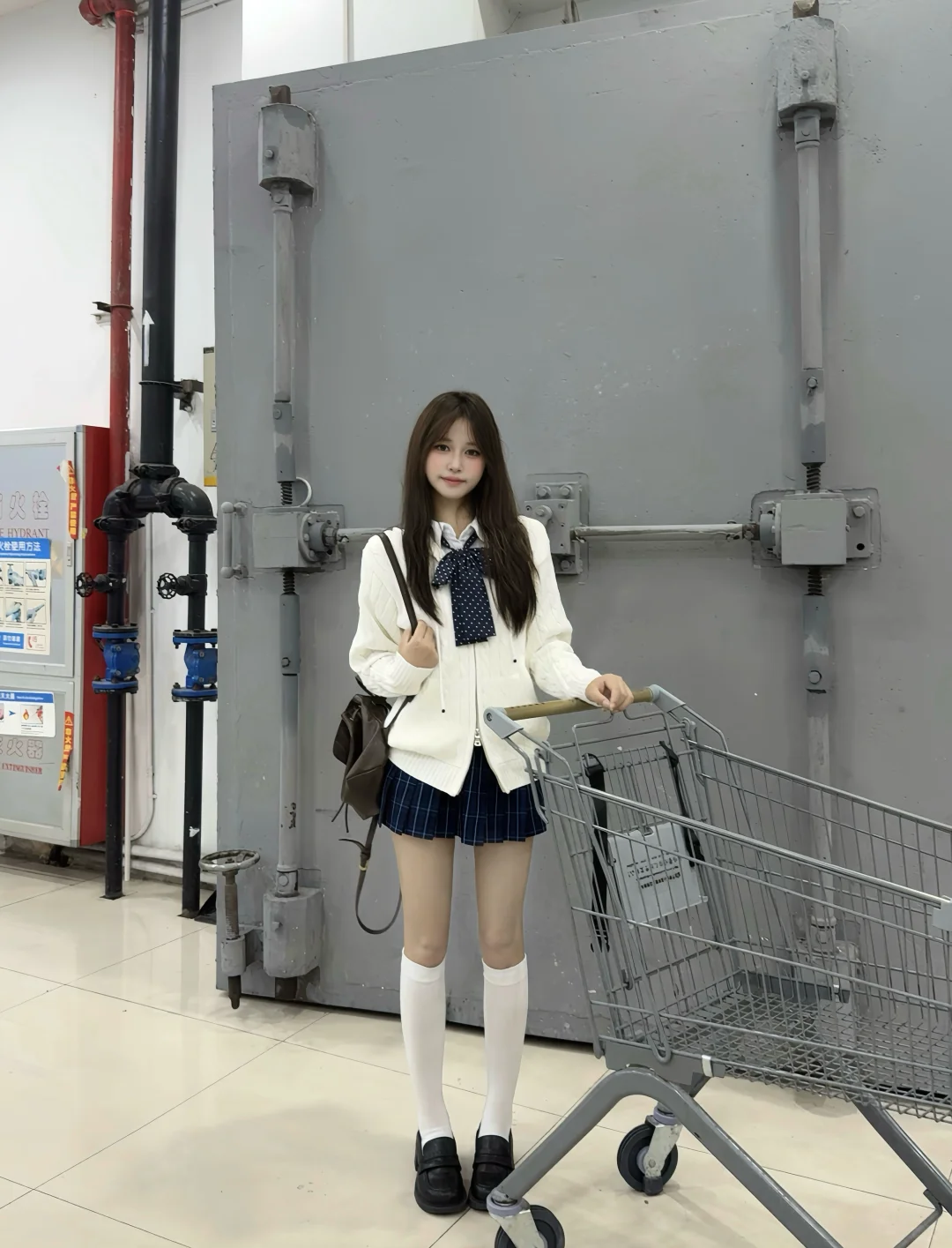 如果天气好的话，我会穿jk来见你