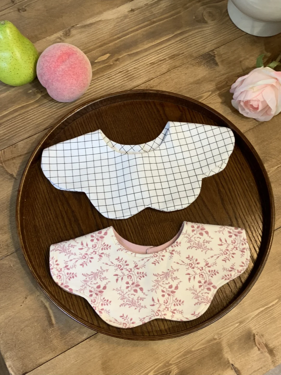 🌸“法式田园风”口水巾，戴上甜到犯规～