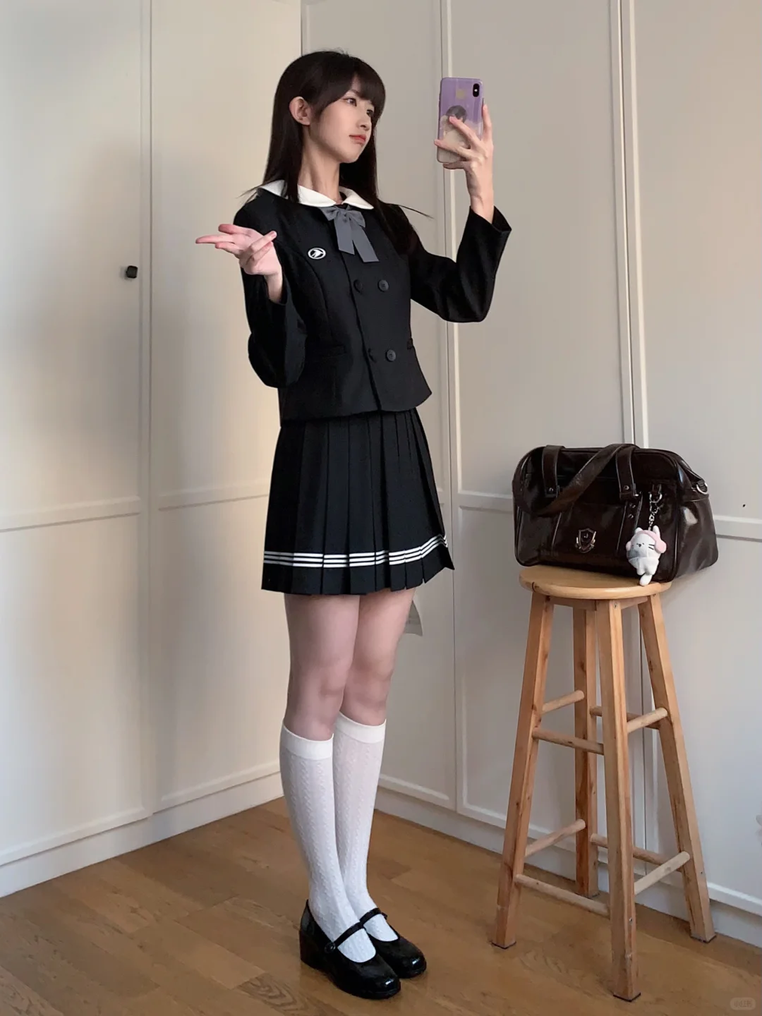 jk穿搭｜170的三种裙长对比！