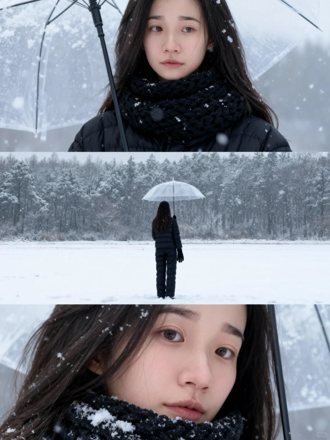 AI | 她在雪地里的样子真的绝了！