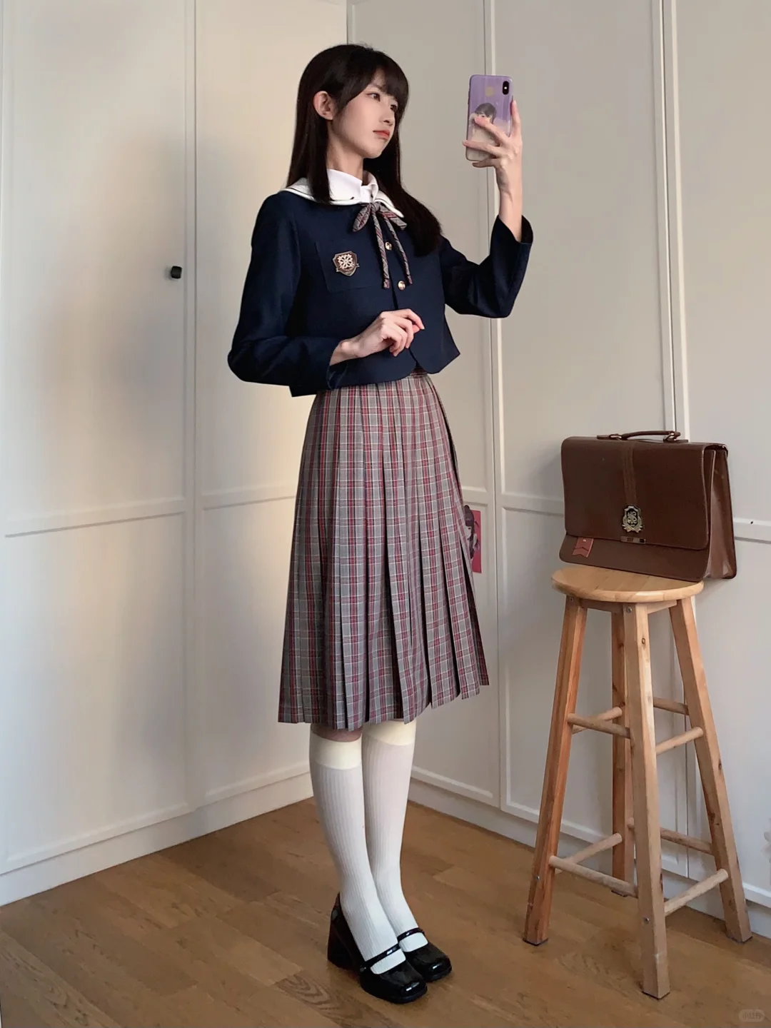 jk穿搭｜170的三种裙长对比！