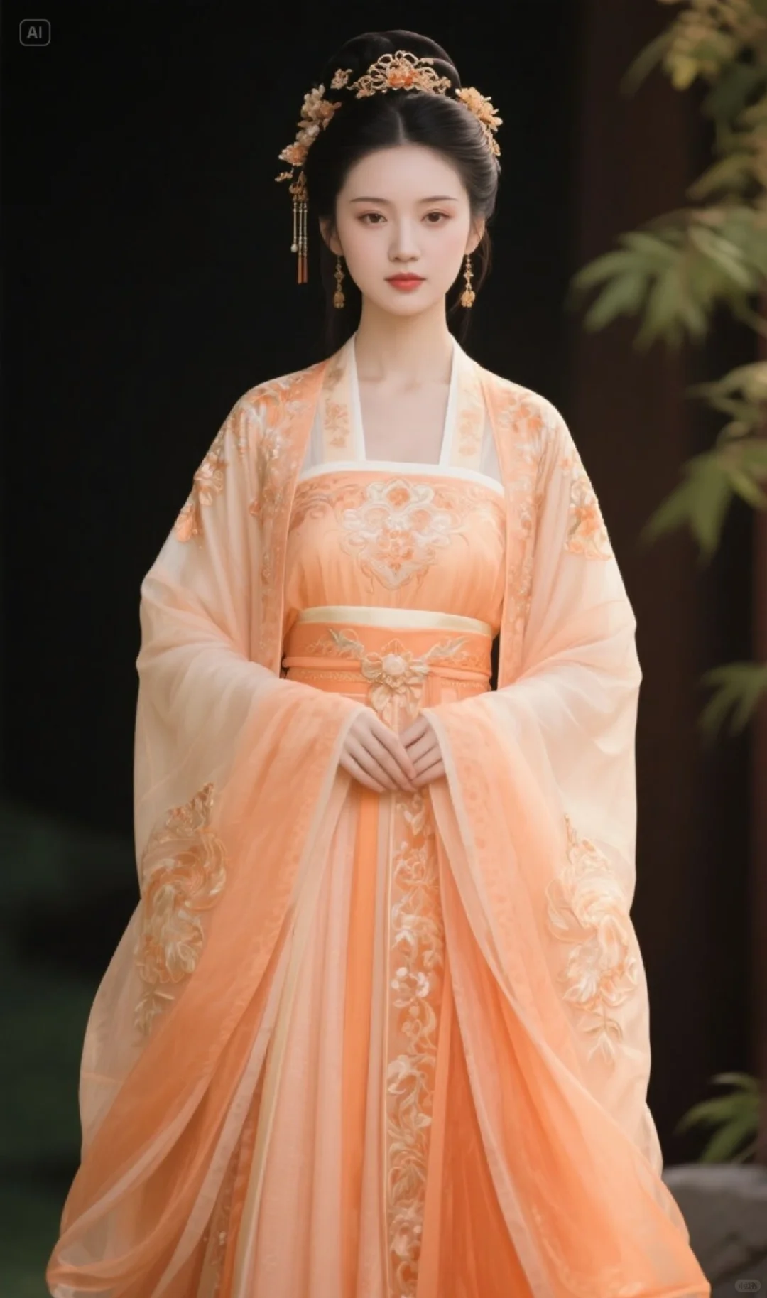 古风美人图，汉服汉女服饰