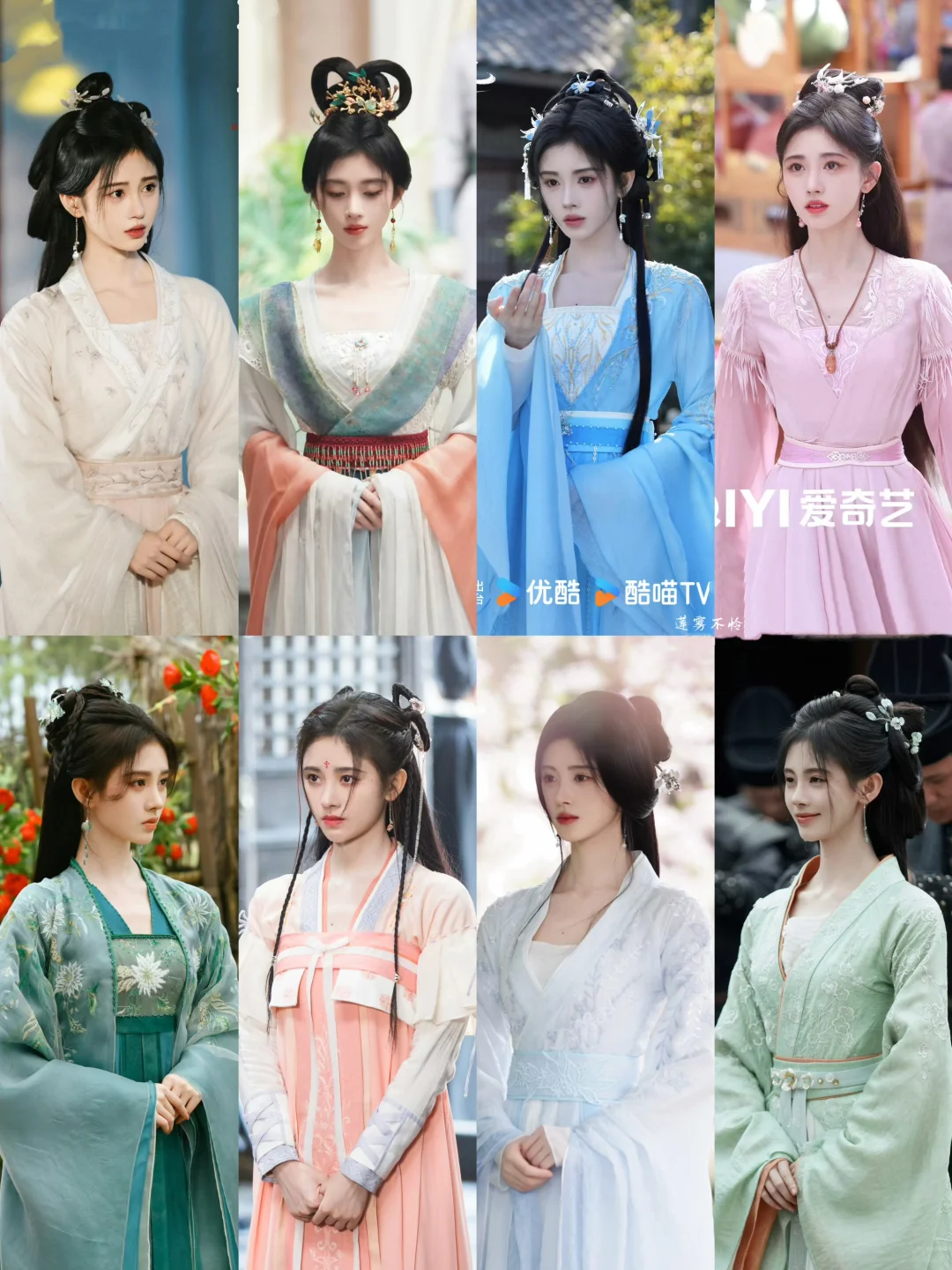 考古鞠婧祎的古装造型✨从青涩到封神
