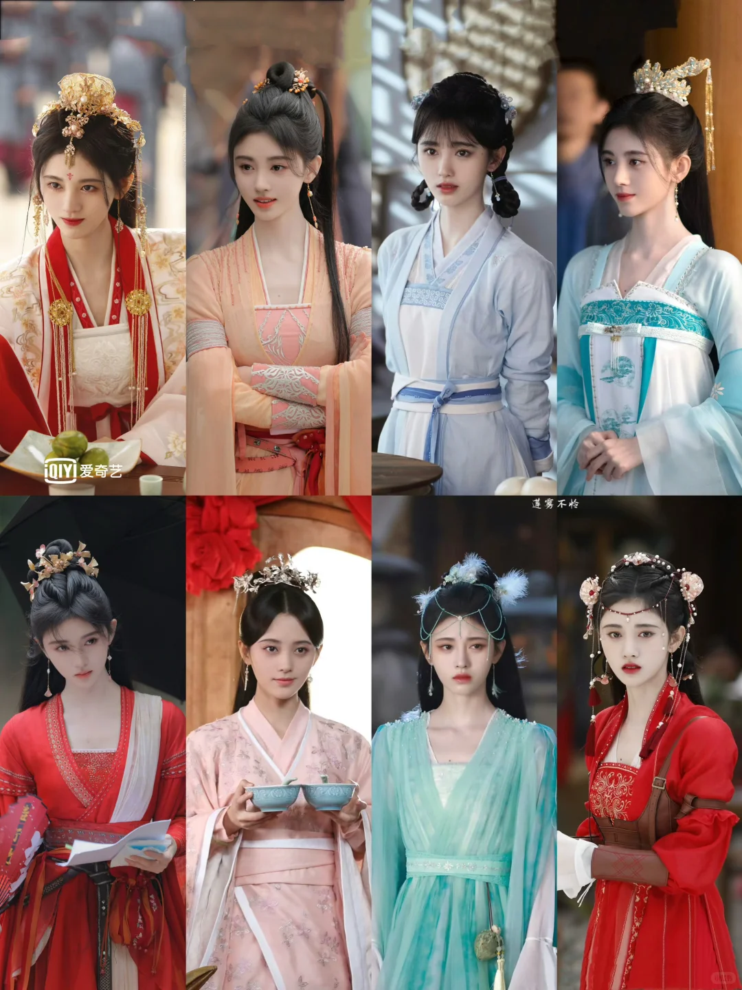 考古鞠婧祎的古装造型✨从青涩到封神