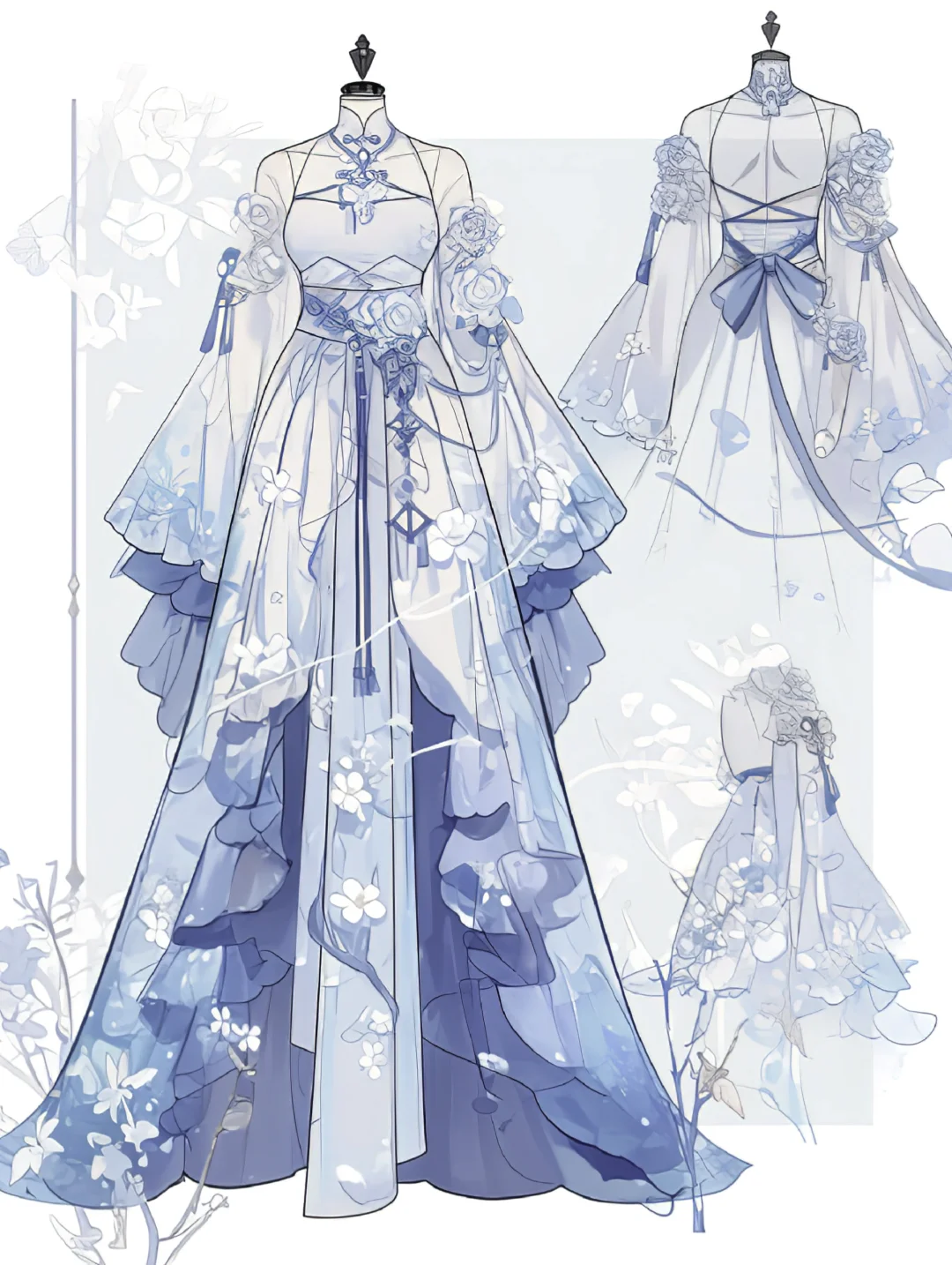 蓝色系｜古风仙女裙