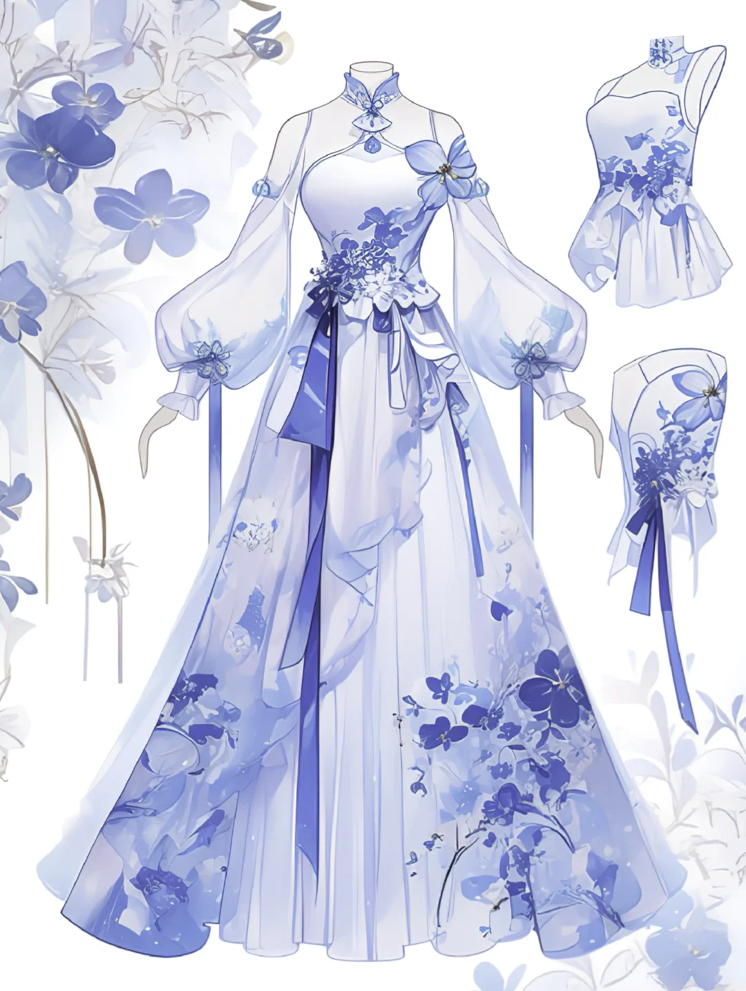 蓝色系｜古风仙女裙