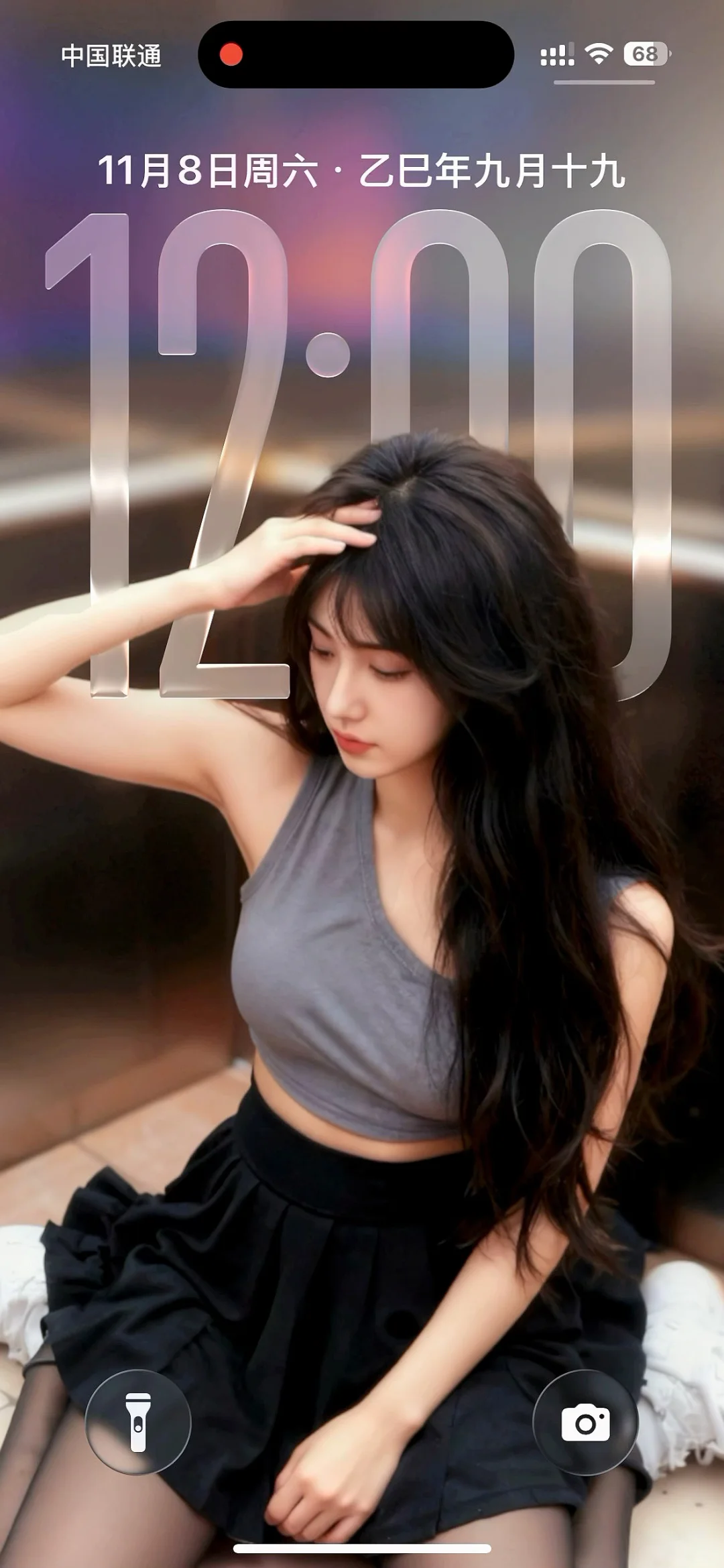 氛围感美女壁纸、好美啊！