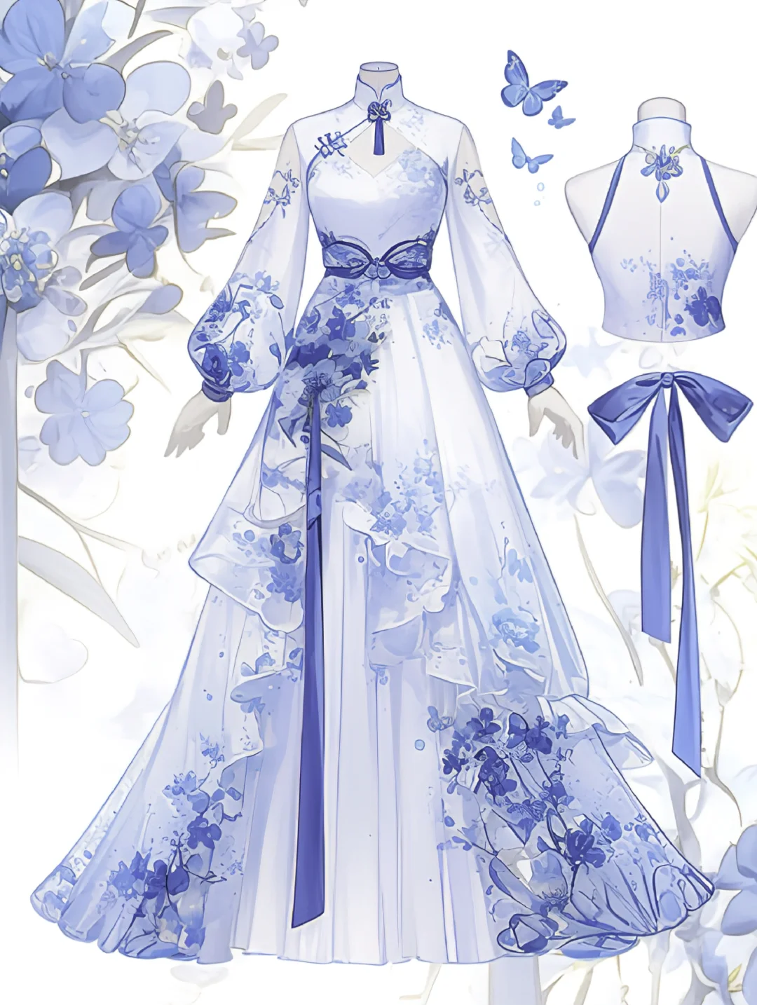 蓝色系｜古风仙女裙