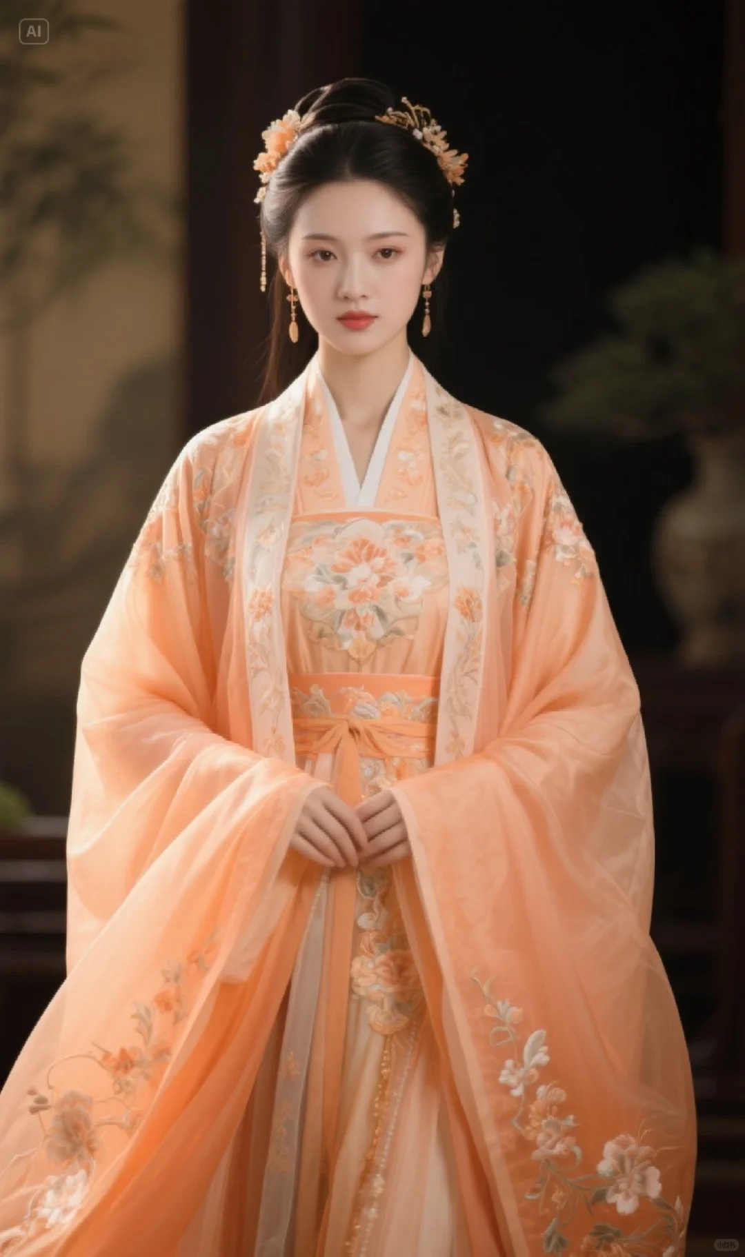 古风美人图，汉服汉女服饰