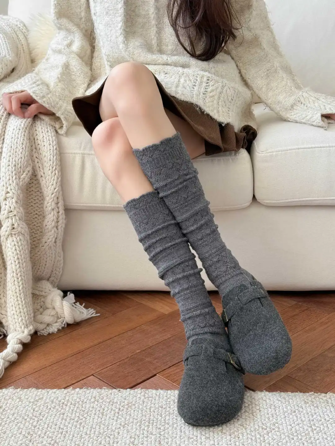 终于找到穿靴子可以搭的袜子了✨
