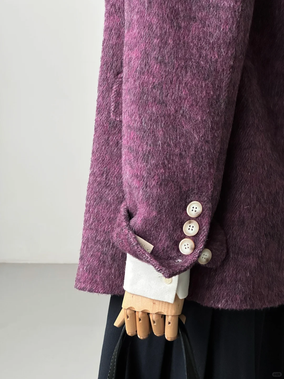 秋冬JK穿搭～校供雾紫制服感羊毛西装大衣～