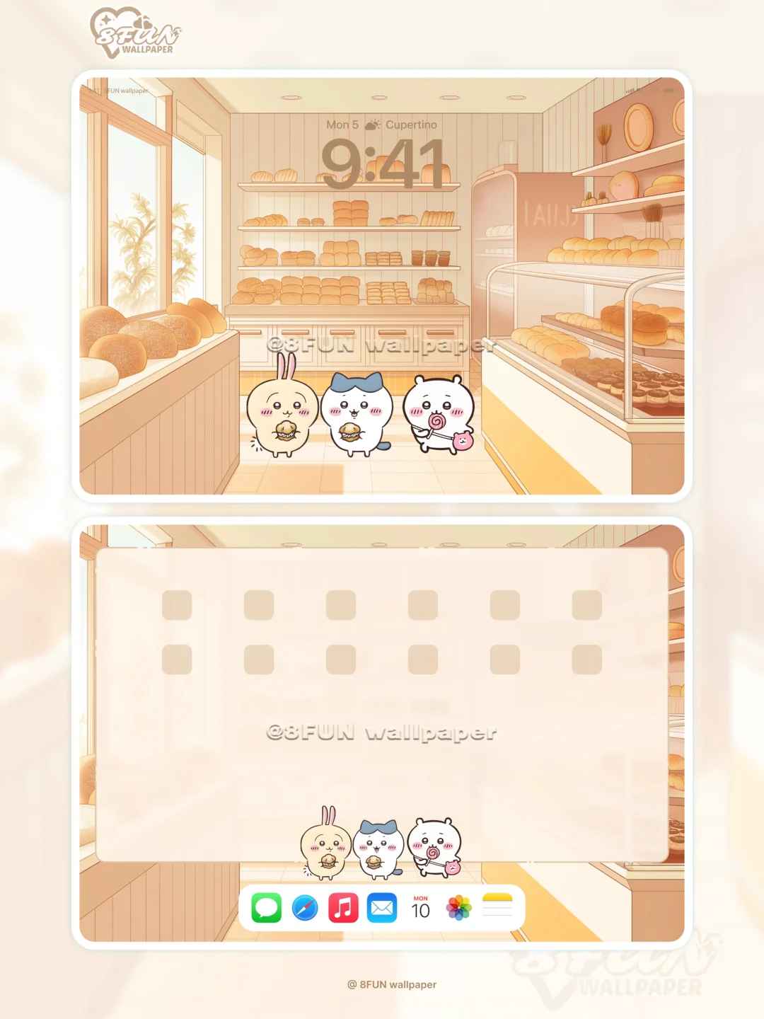 Chiikawa•邂逅面包小店🍞丨治愈平板壁纸