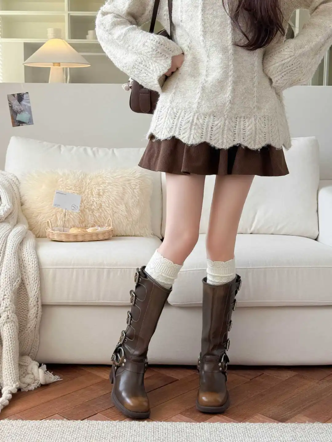 终于找到穿靴子可以搭的袜子了✨