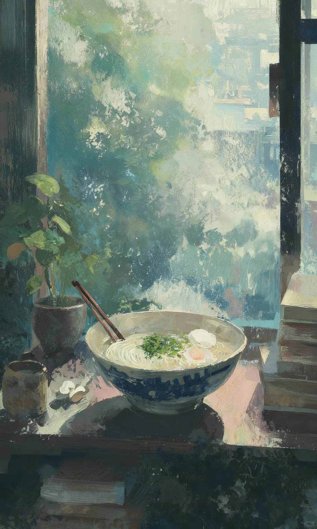 壁纸 | 奶奶煮的鸡蛋面