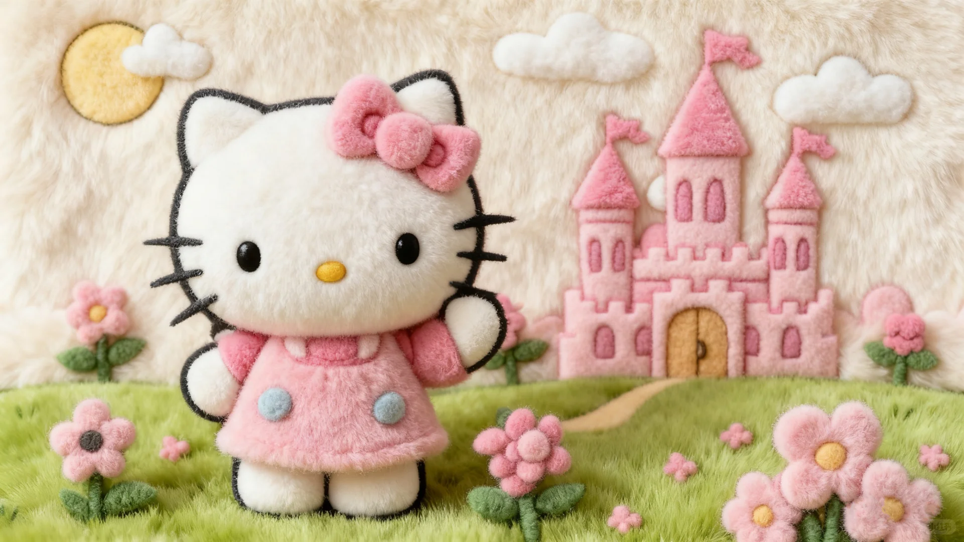 毛绒绒的HelloKitty电脑壁纸18张