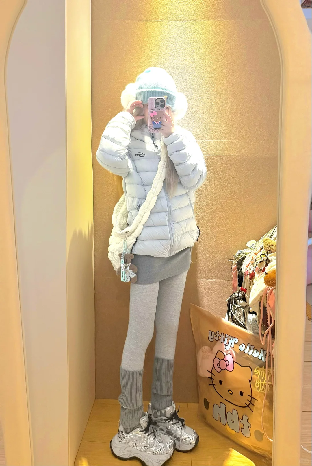 花小钱做大美女!🥰排骨羽绒服🌨️裤袜穿搭🔗