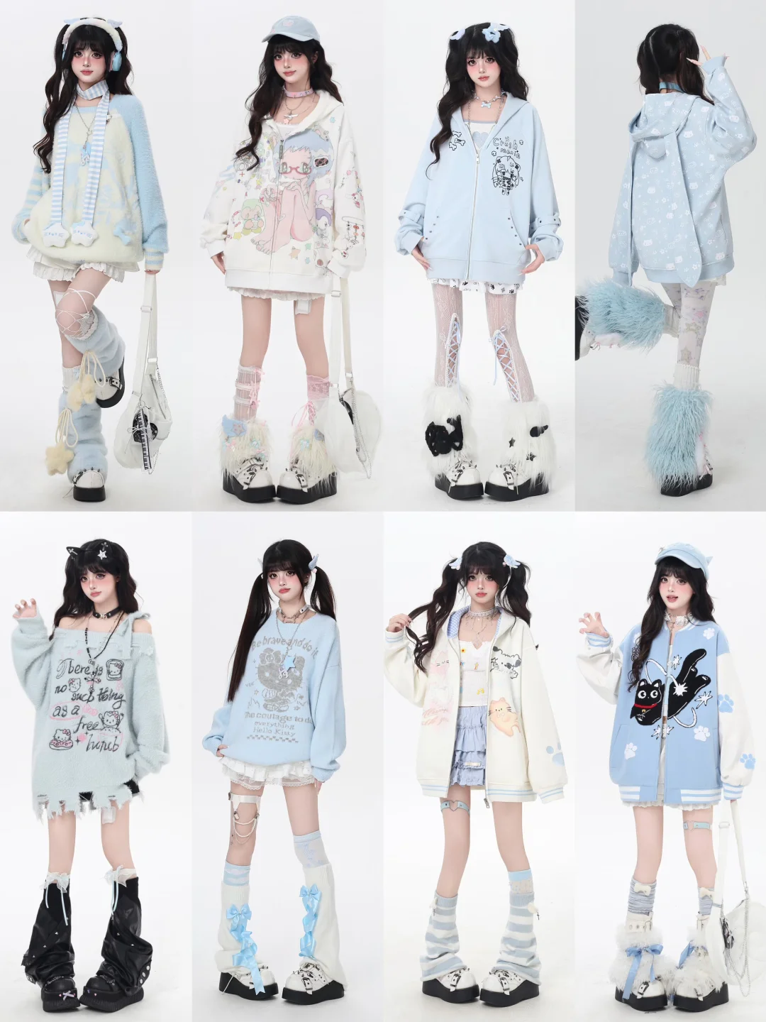 🎐一抹蓝色|一周7天返校穿搭！！