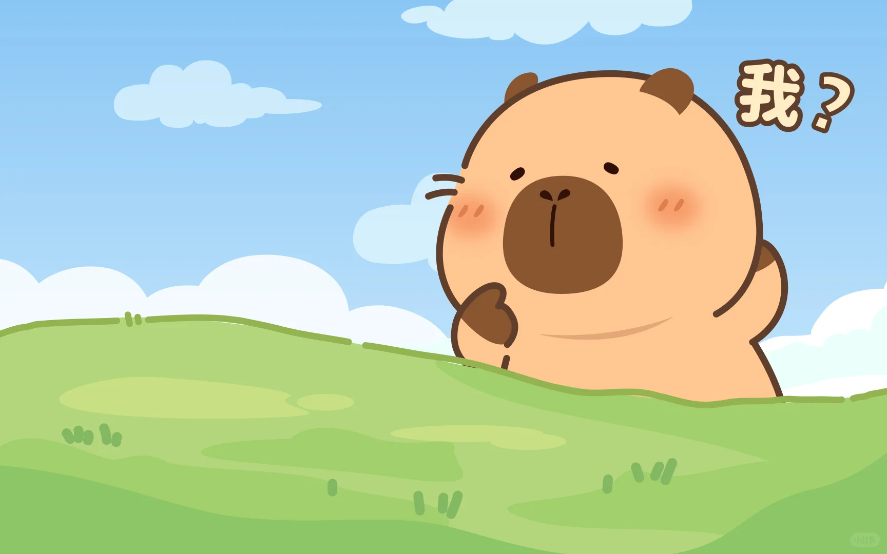 豚💛打工人桌面分区壁纸