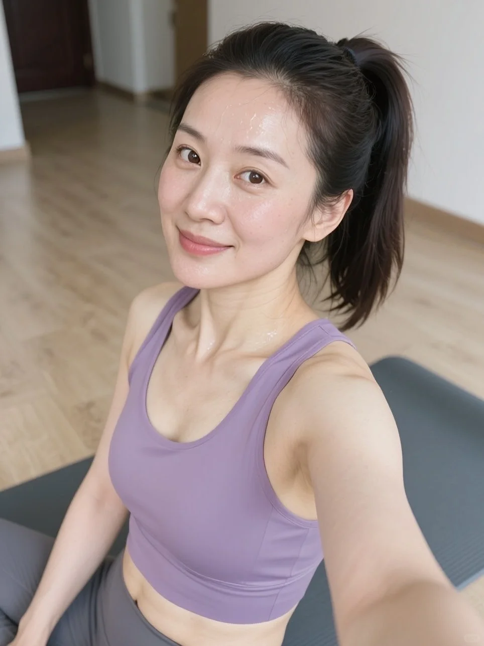 40岁坚持练瑜伽，越练越年轻💪🏻（上教程）