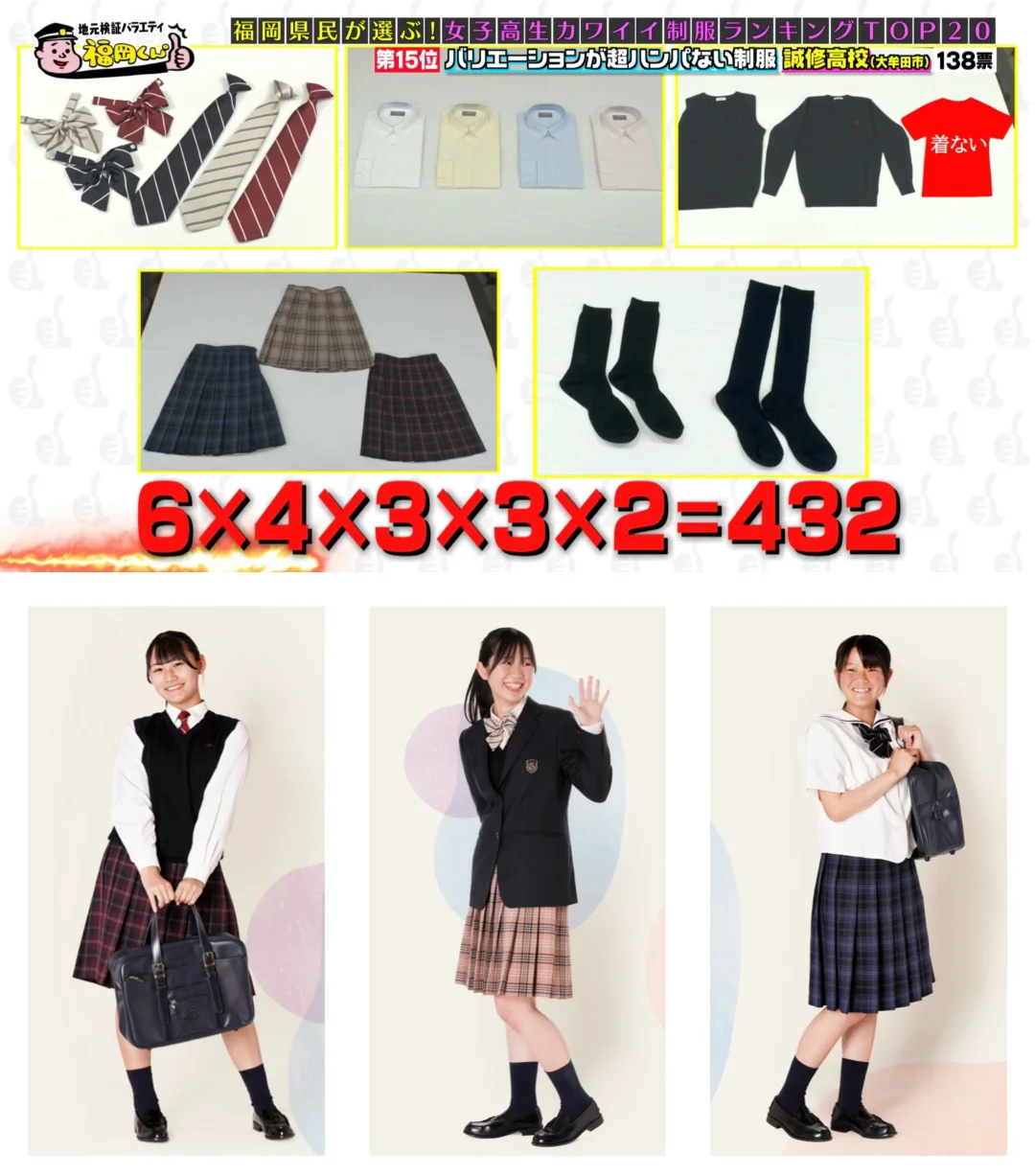 福冈县民评选的女高中生制服排行榜🌸