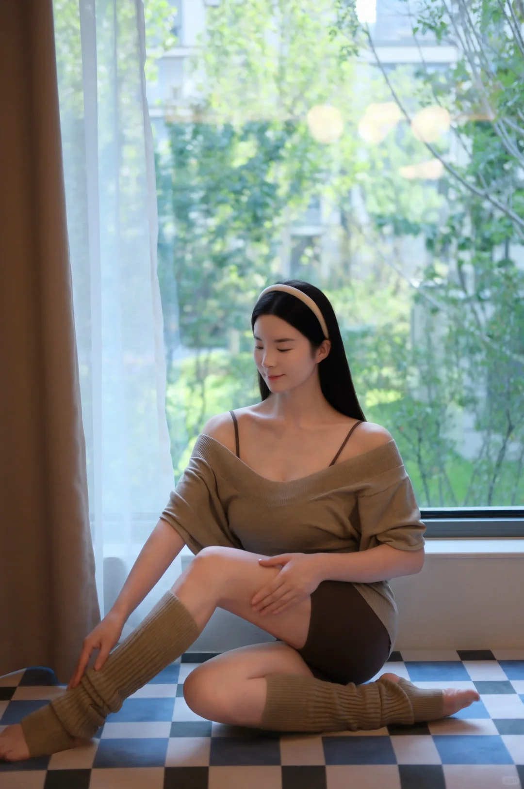 瑜伽女孩的松弛感～🧘‍♀️