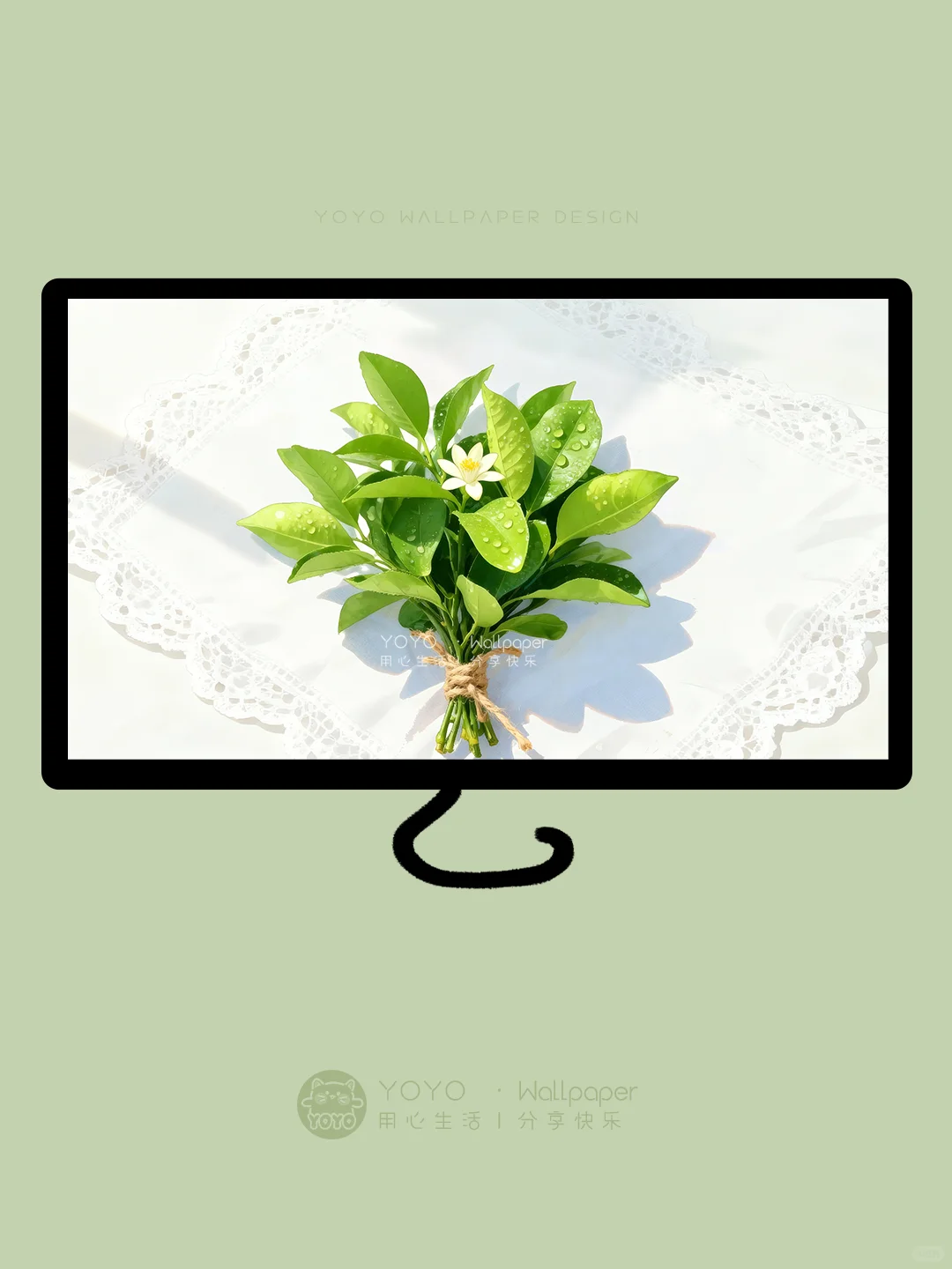 🍃晦气消散·柚子叶电脑壁纸|444