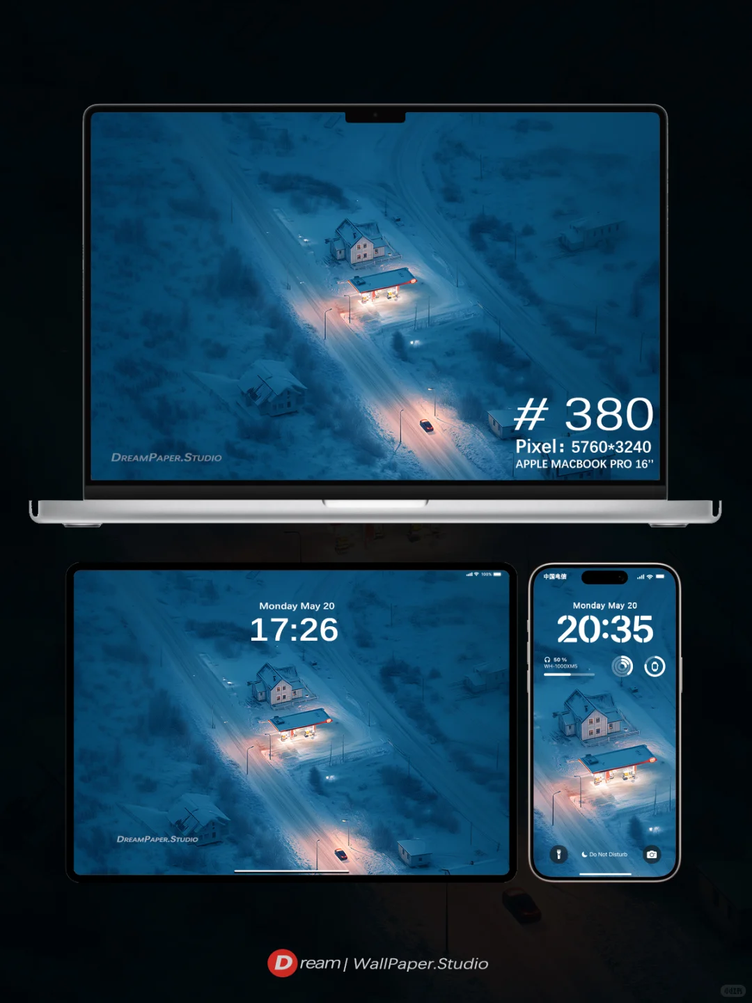 Dream壁纸/“雪国深夜的温暖加油站⛽️”